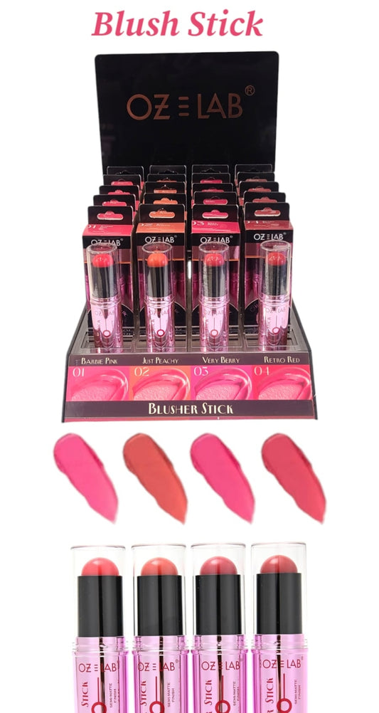 OZ LAB - Cheek To Chic Blusher Stick - 24hrs Long-lasting #OSB-5401 / 24pcs Display