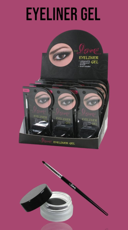 2nd Love  Eyeliner Gel Waterproof #830 Black  12pcs Display