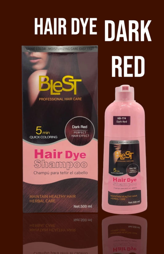 Blest - Hair Dye Shampoo - Dark Red