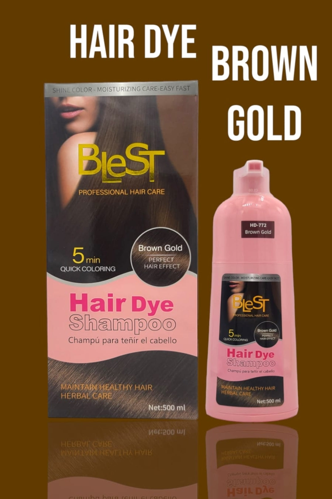 Blest - Hair Dye Shampoo - Brown Gold