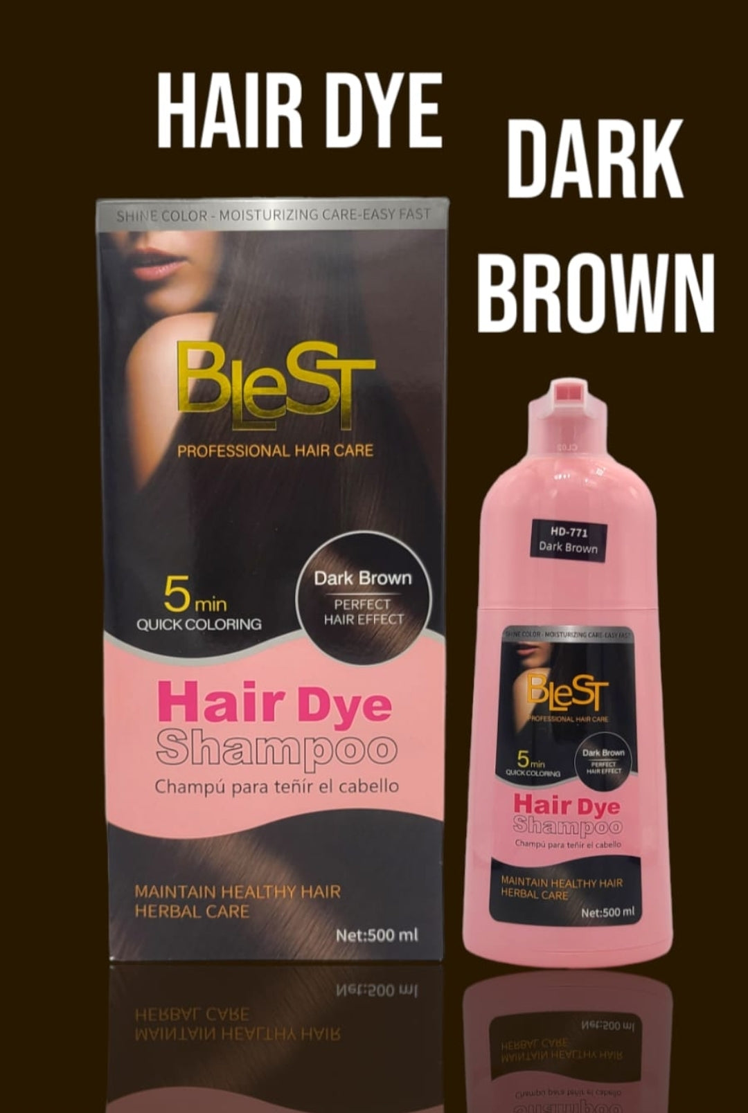 Blest - Hair Dye Shampoo - Dark Brow