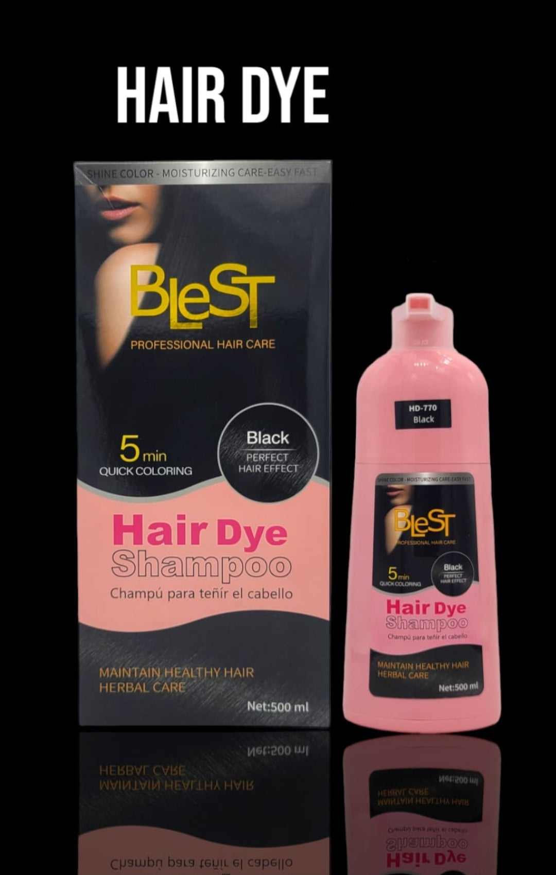 Blest - Hair Dye Shampoo - Black