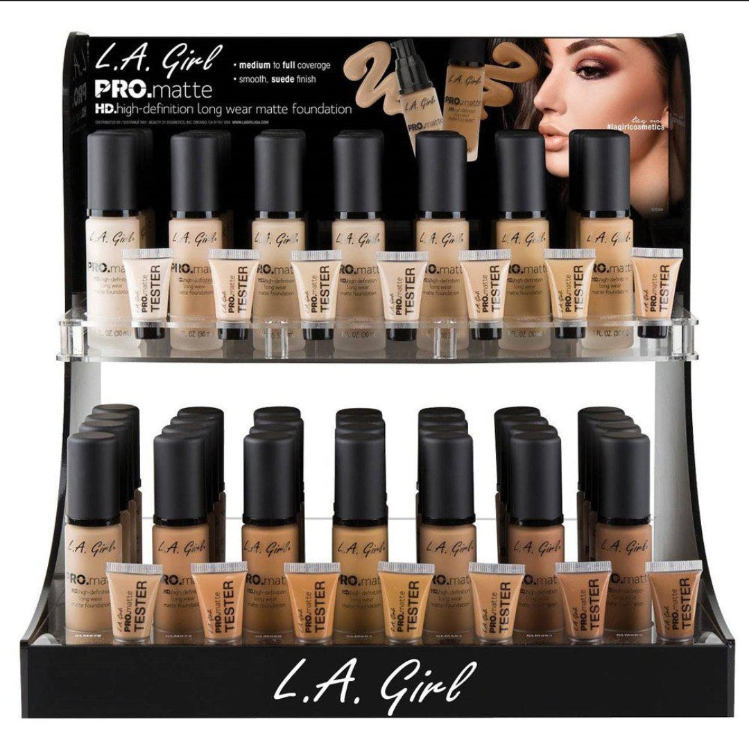 LA GIRLS  GCD266.1 Pro Matte Foundation w/ Display / 84pcs Display