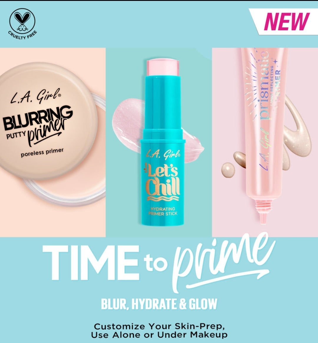 LA GIRL GPD522 TIME to Prime BLUR, Hydrate & Glow w/ Display | 18pcs Display