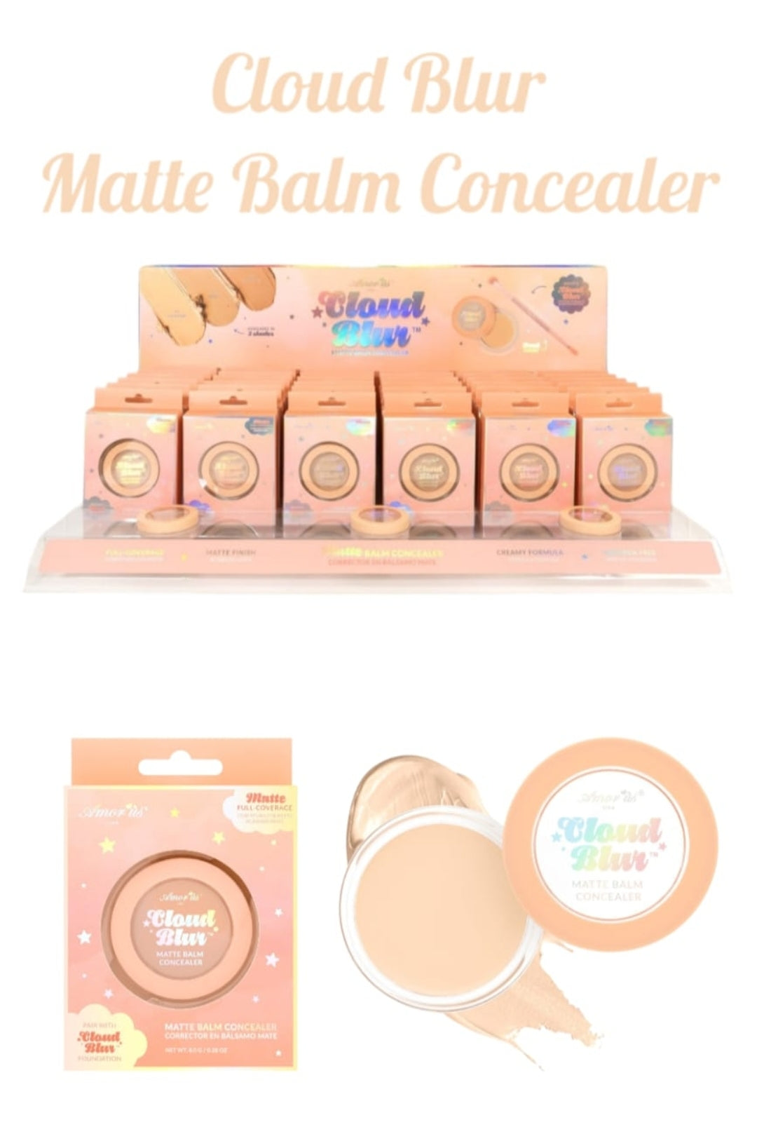 AMORUS Cloud Blur Matte Balm Concealer #CO-CBCD | 36pcs Display