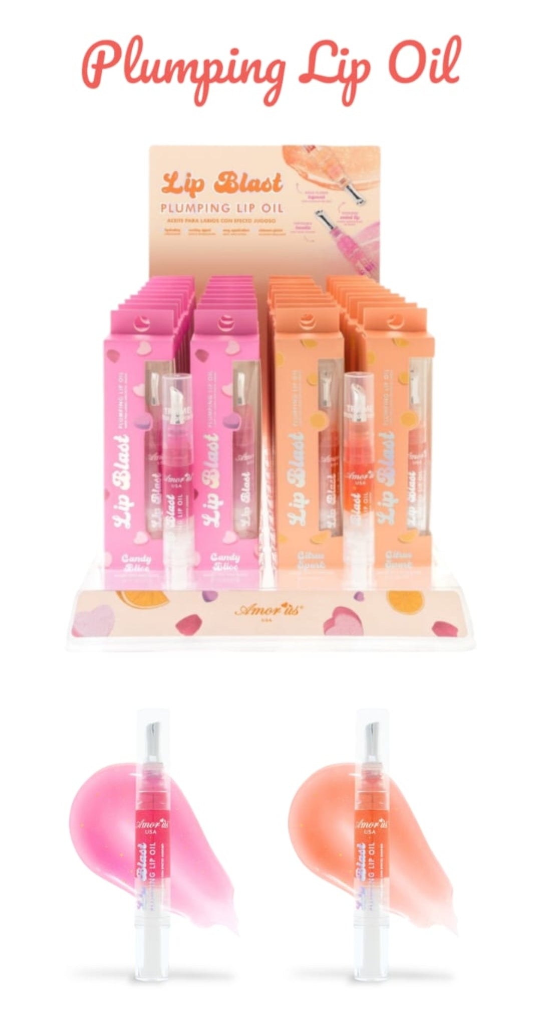 AMORUS Lip Blast Plumping Lip Oil #CO-BLASTD | 36pcs Display