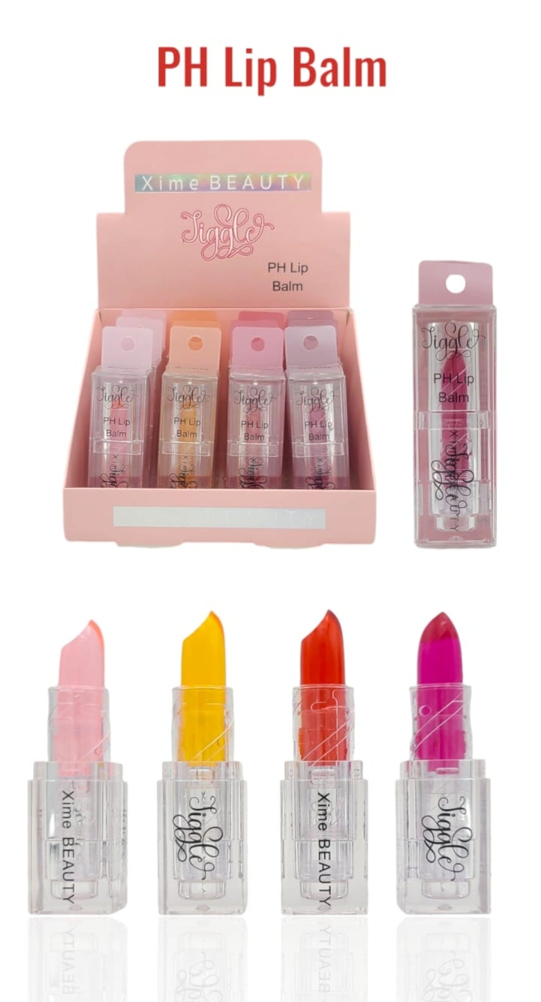 XIME BEAUTY Jiggle PH Lip Balm #XB-904 | 12pcs Display