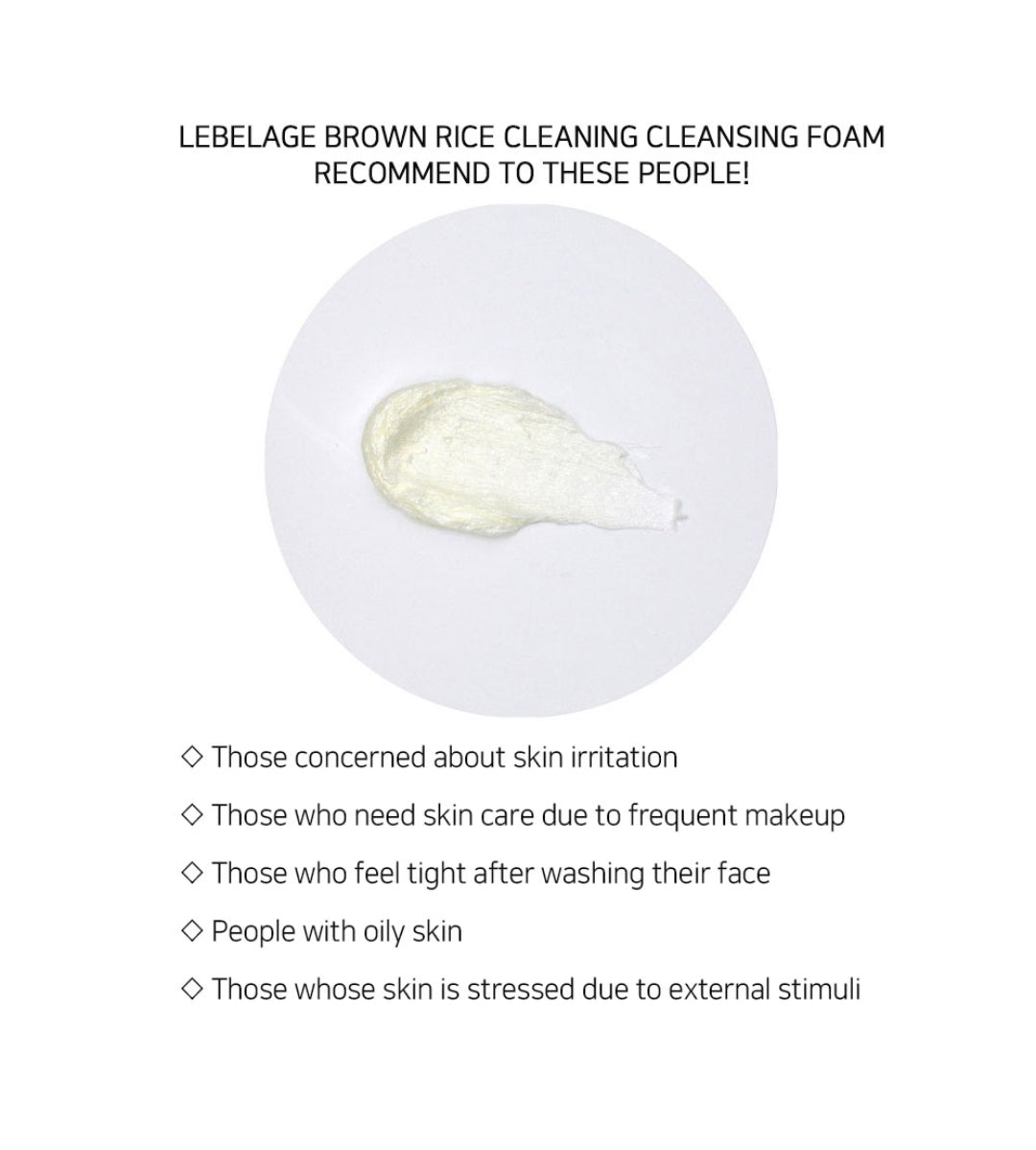 LEBELAGE Cleansing Foam | Brow Rice