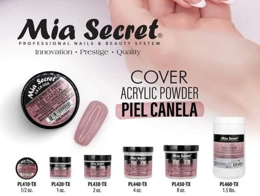 MIA SECRET - COVER PIEL CANELA ACRYLIC POWDER - PL440-TX