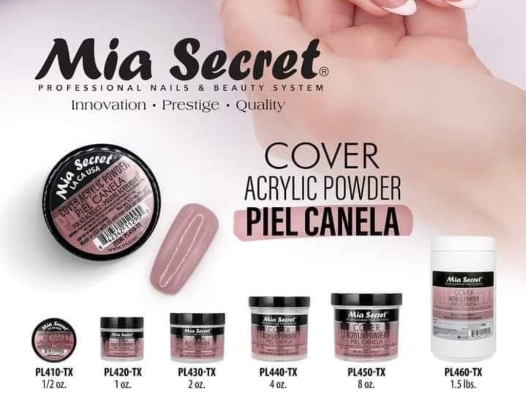 MIA SECRET - COVER PIEL CANELA ACRYLIC POWDER - PL430-TX