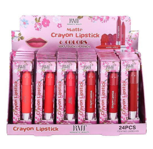 Romantic  Beauty  - Matte Crayon Lipstick #L8283-HS / 24pcs Display