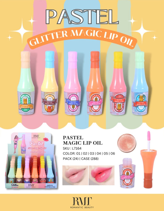 Romantic Beauty - Pastel Glitter Magic Lip Oil L7164 / 24pcs Display