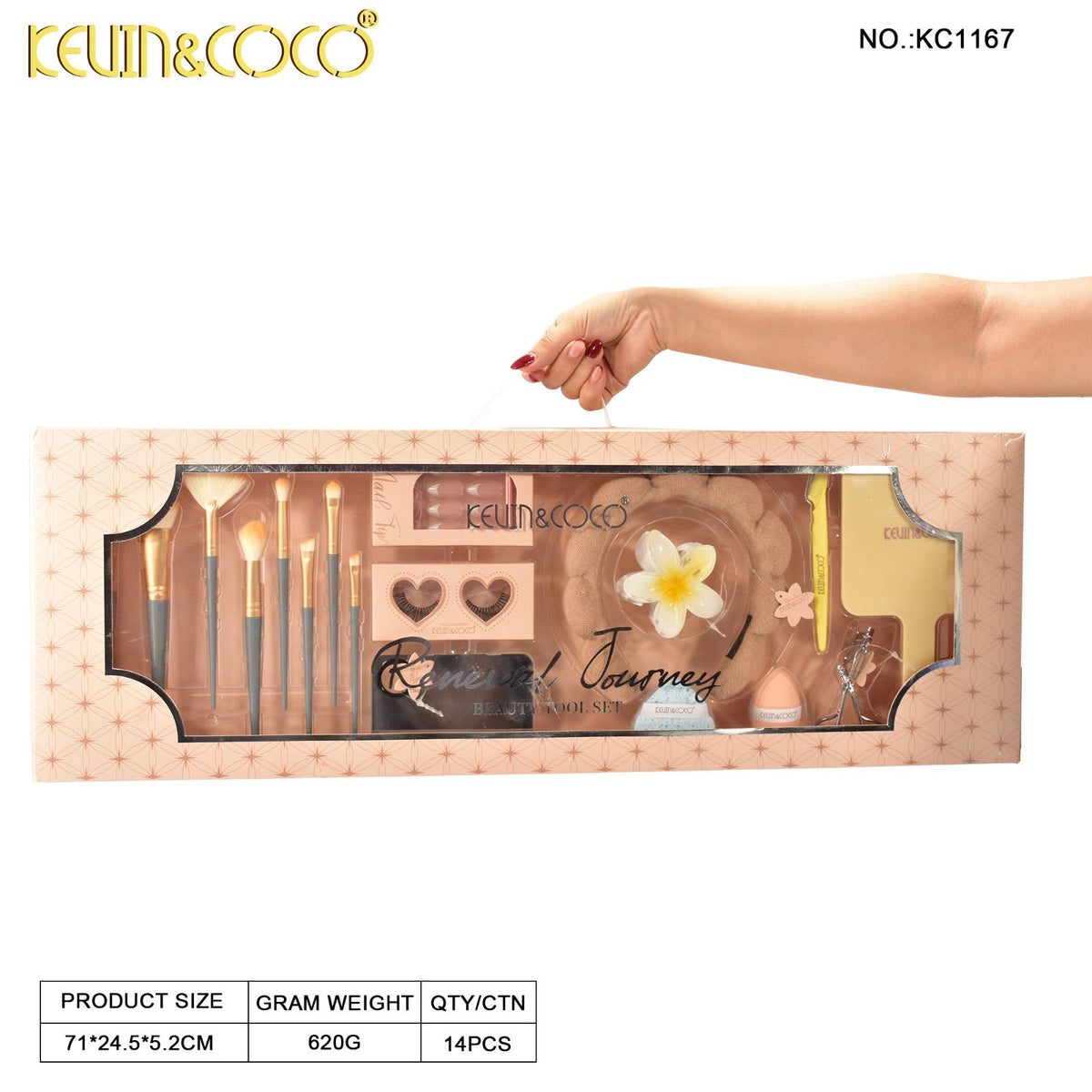 KEVIN&COCO Renewal Journal Makeup Tool Set