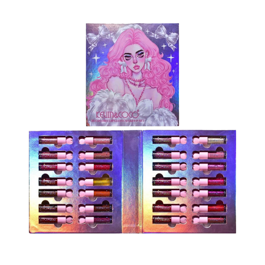 KEVIN&COCO 28 Colors Lipgloss makeup set