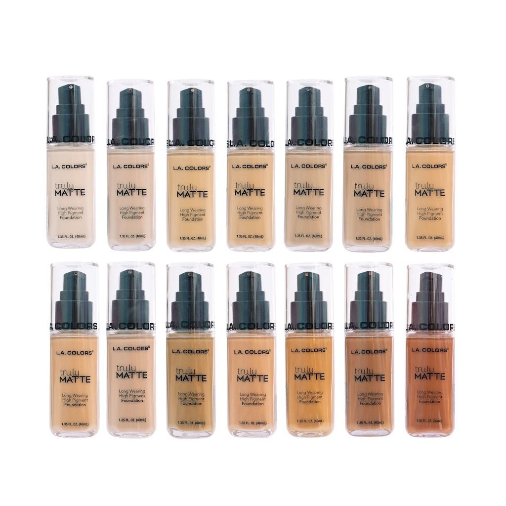 LA COLORS  CAD93.1 Truly Matte Foundation w/ Display / 126pcs display