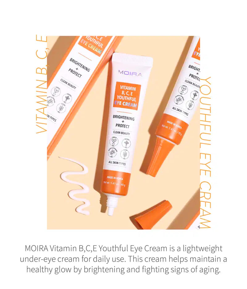 MOIRA Vitamin B,C E Youthful Eye Cream #UEC002 | 3pcs Box