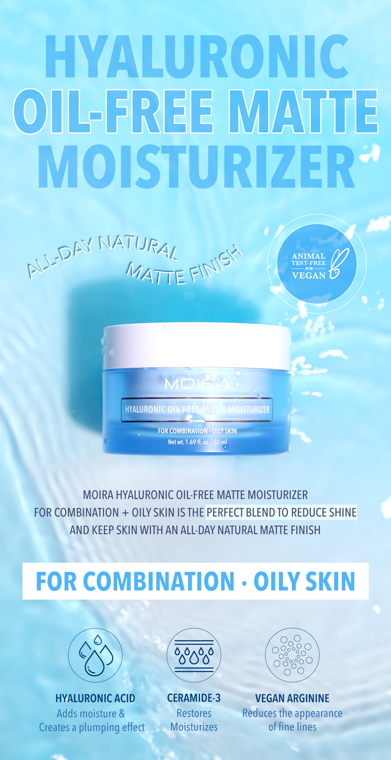 MOIRA Hyaluronic Oil-free Matte Moisturizer #HYM001 | 3pcs Box