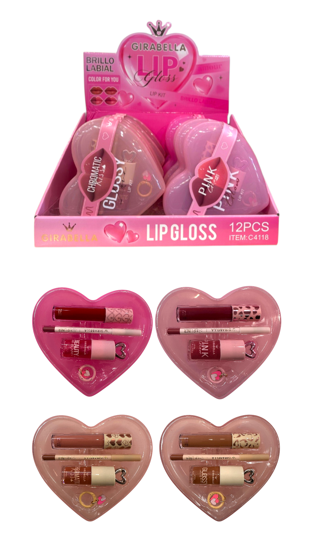 BIRABELLA Lipgloss Kit / 12set Display