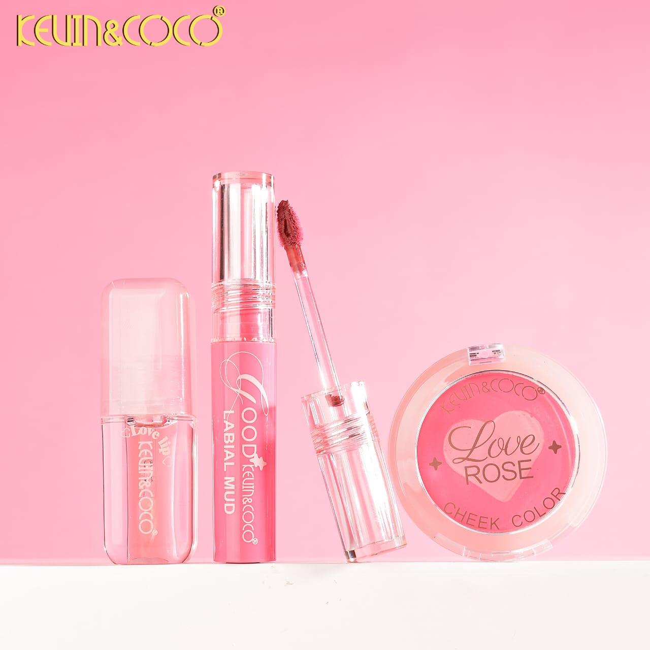 KEVIN&COCO LipGloss & Blush  with Pouch / 6 set Display