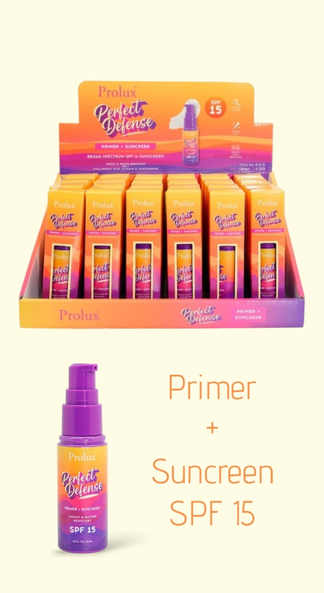 PROLUX Perfect Defense Primer + Suncreen SPF 15 | 24pcs Display