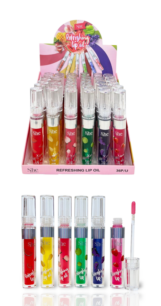 SHE MAKEUP Refreshing Lip Oil / 36pcs Display