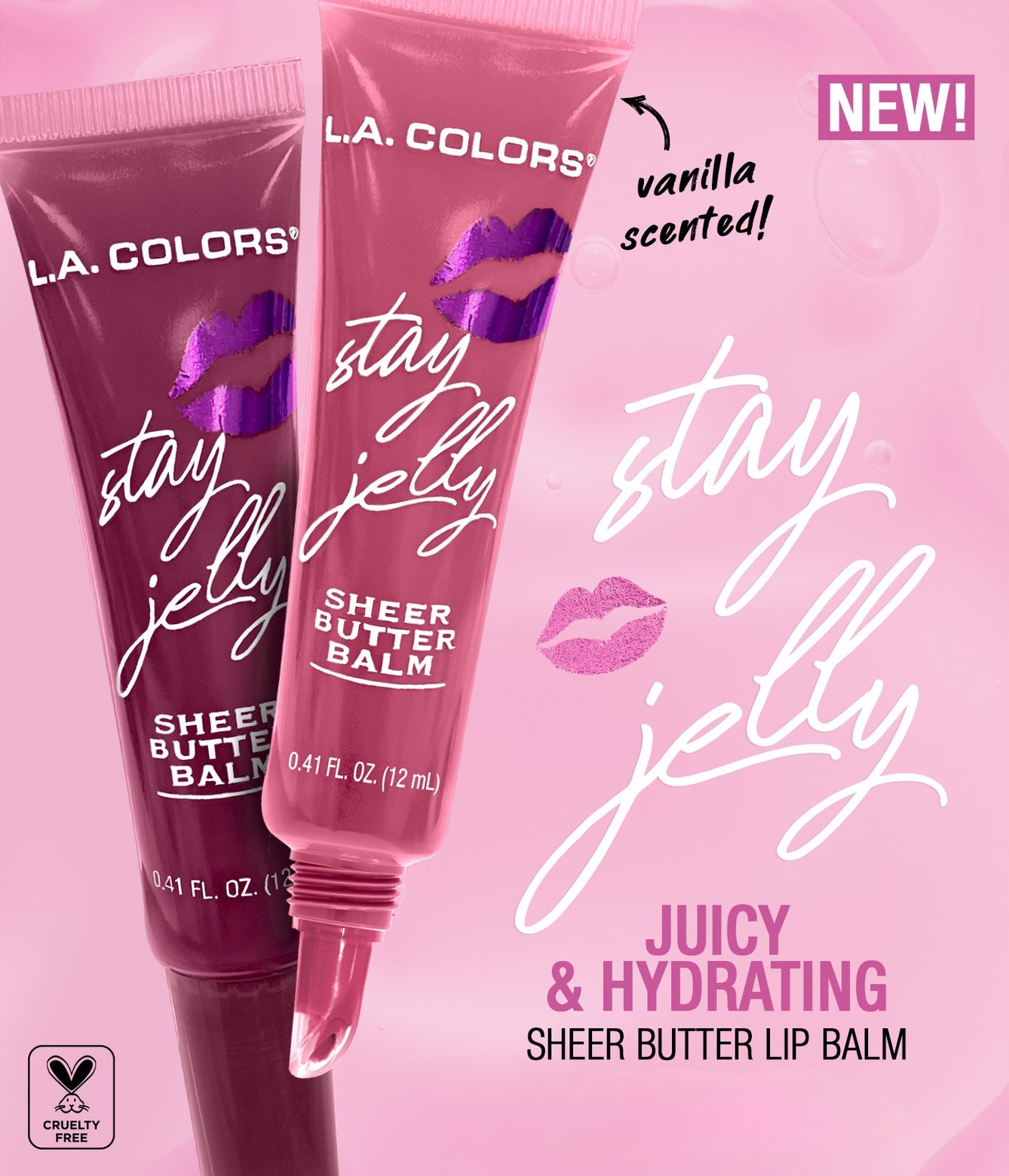 LA COLORS - Stay Jelly Sheer Butter Balm #CPD524B / 36pcs Display