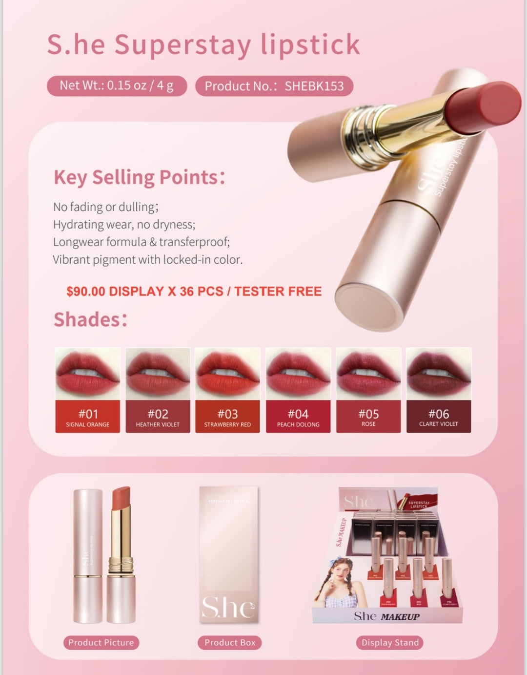 SHE MAKEUP Matching Floor Display Stand - Free