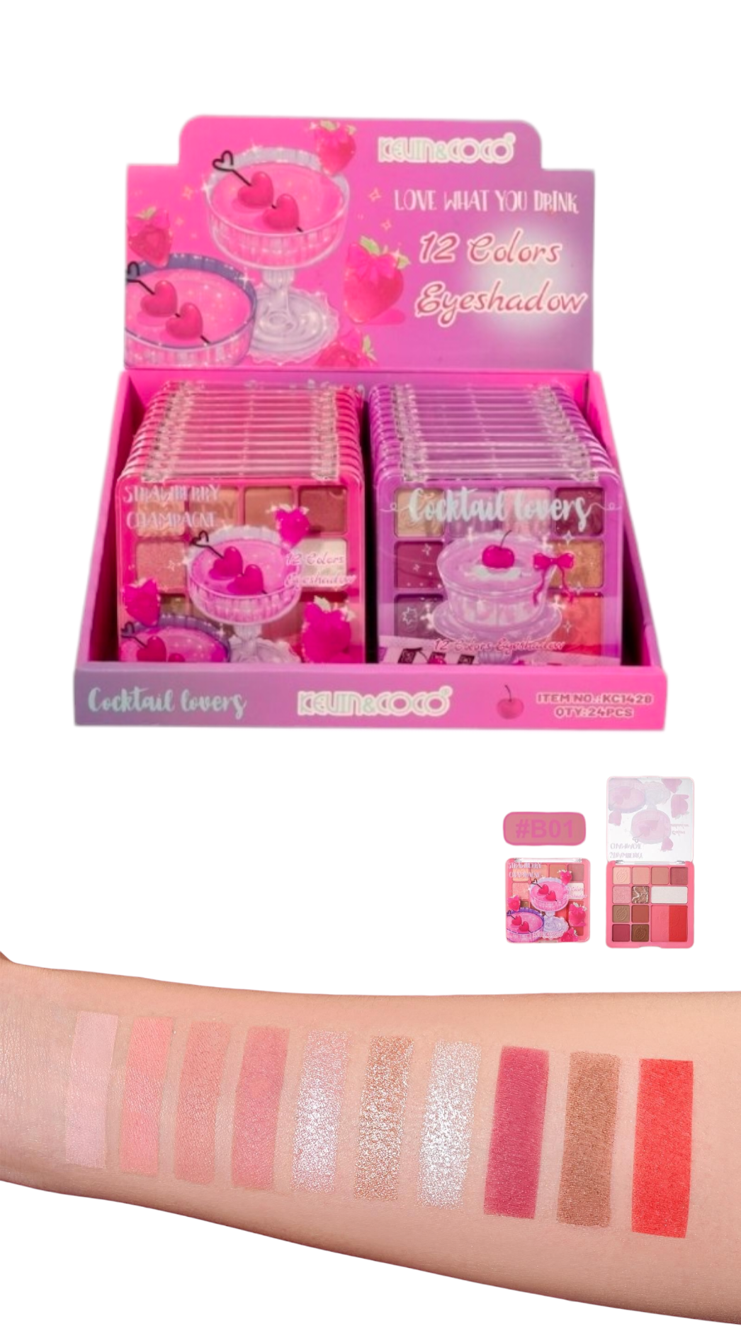 KEVIN&COCO 12 Color shadow / 24pcs Display
