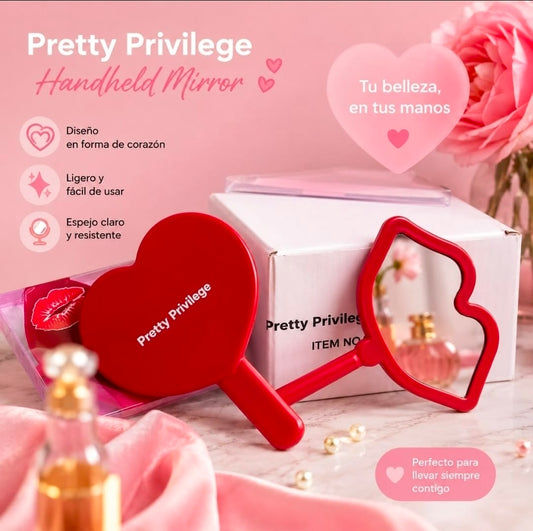 PRETTY PRIVILEGE Lip Shape Hand Mirror / 12pcs