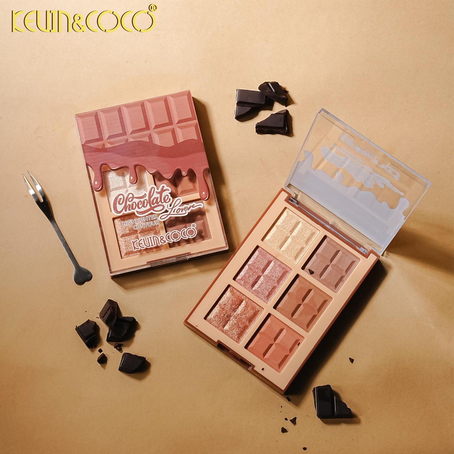 KEVIN&COCO Chocolate Highlighter & Contour / 12pcs Display