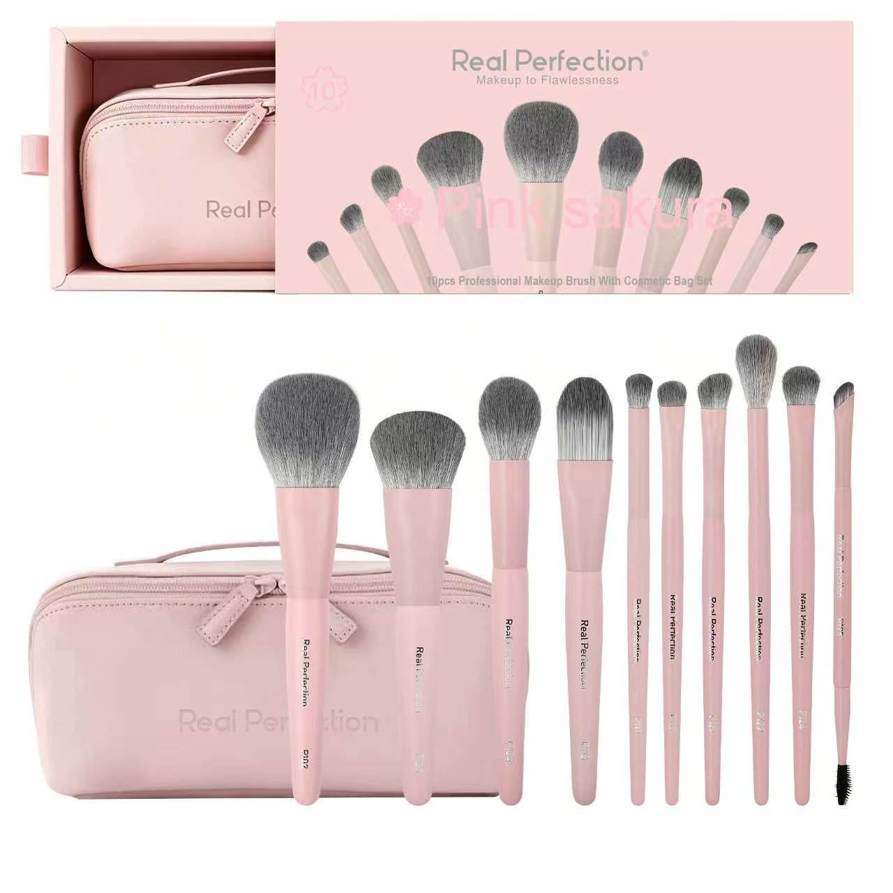 REAL PERFECTION Antibacterial Makeup Brush Set