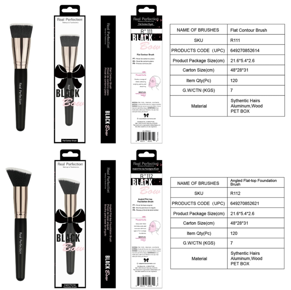 REAL PERFECTION Versatile Makeup Brush w/Display 168pcs Display