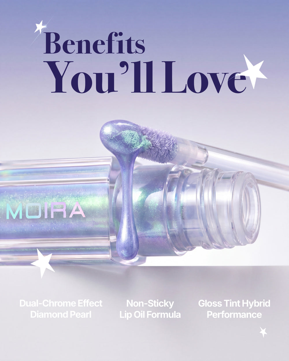 MOIRA Chroma Kiss PH Lip Oil w/Display /24pcs Display + Tester