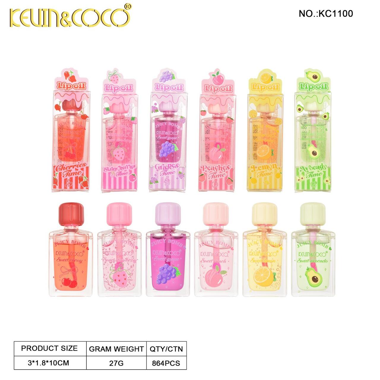 KEVIN&COCO Juicy Bomb Lip Oil / 36pcs Display