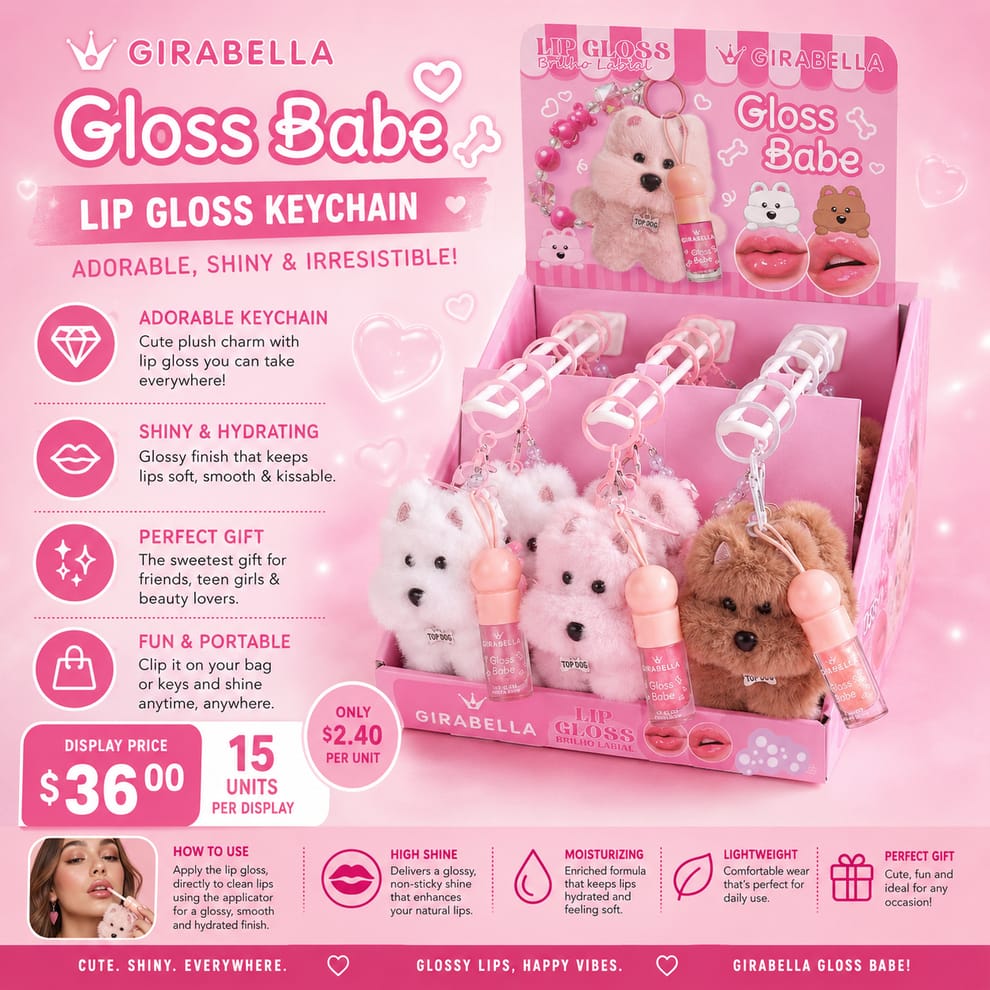 GIRABELLA Gloss Babe Dog Chains /15pcs Display