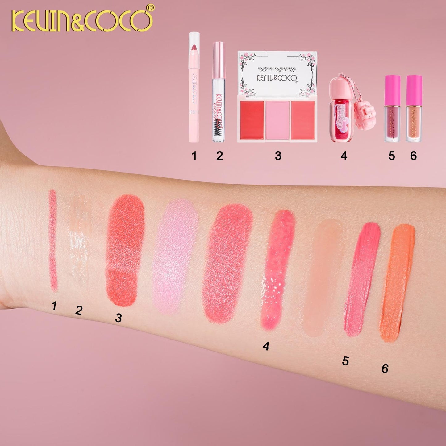 KEVIN&COCO Makeup Bucket Set / 6 Set Display