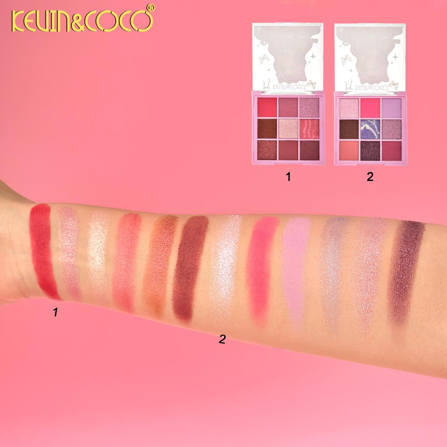 KEVIN&COCO Romantic Whisper 9Colors Eyeshadow / 12pcs Display