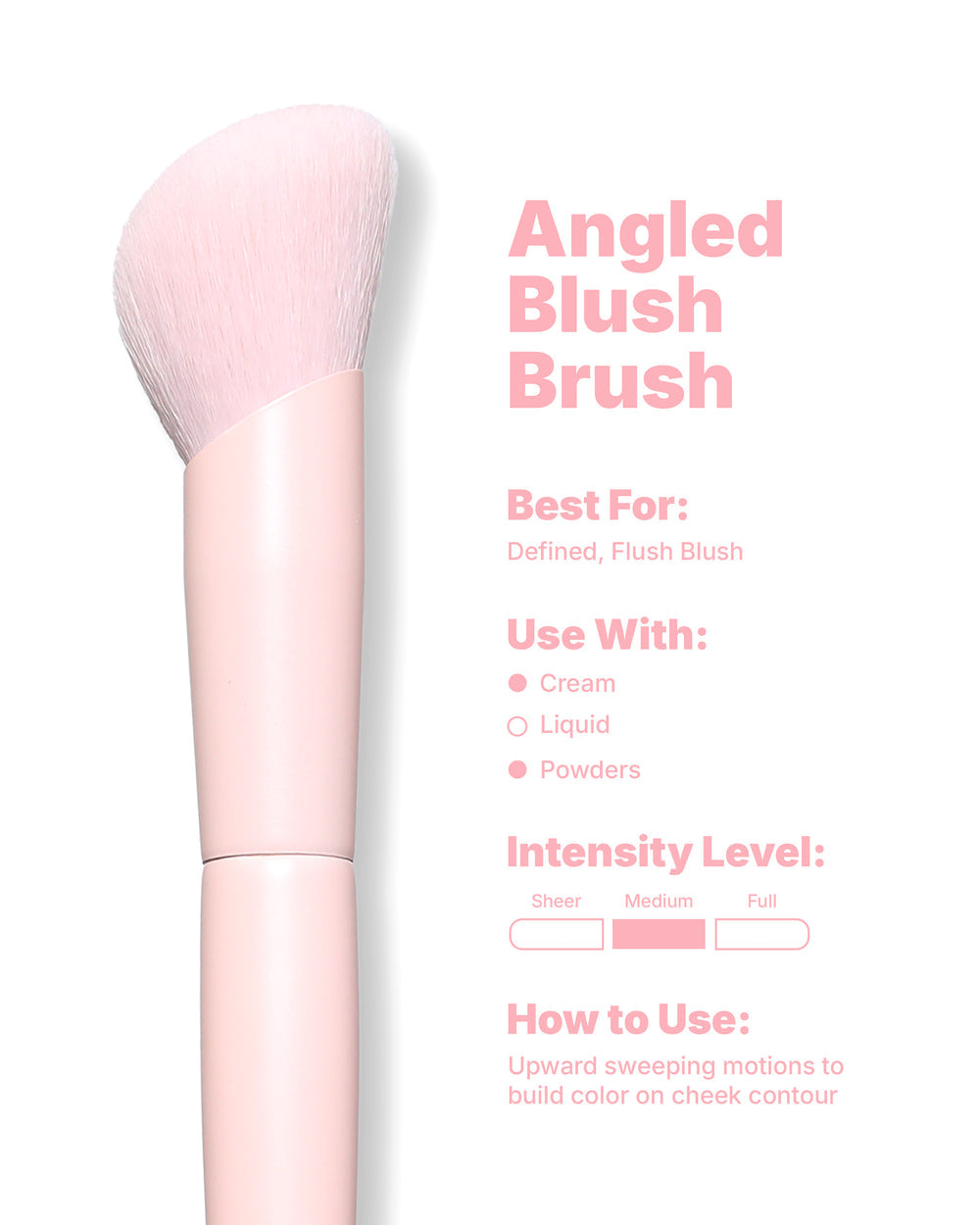 MOIRA Angled Brush Blush / 3pcs pack