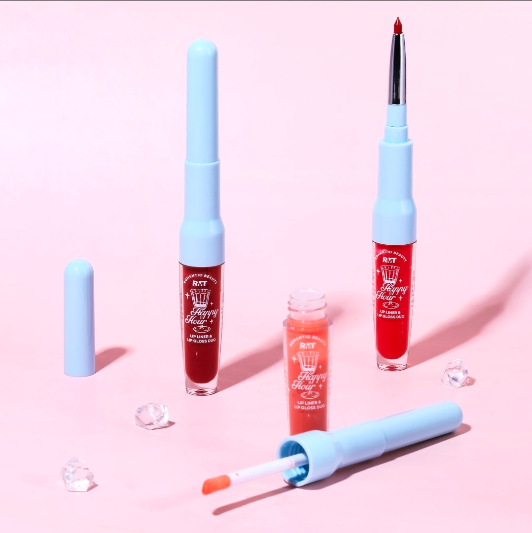 ROMANTIC BEAUTY Happy Hour LipLiner & LipGloss Dou / 24pcs Display