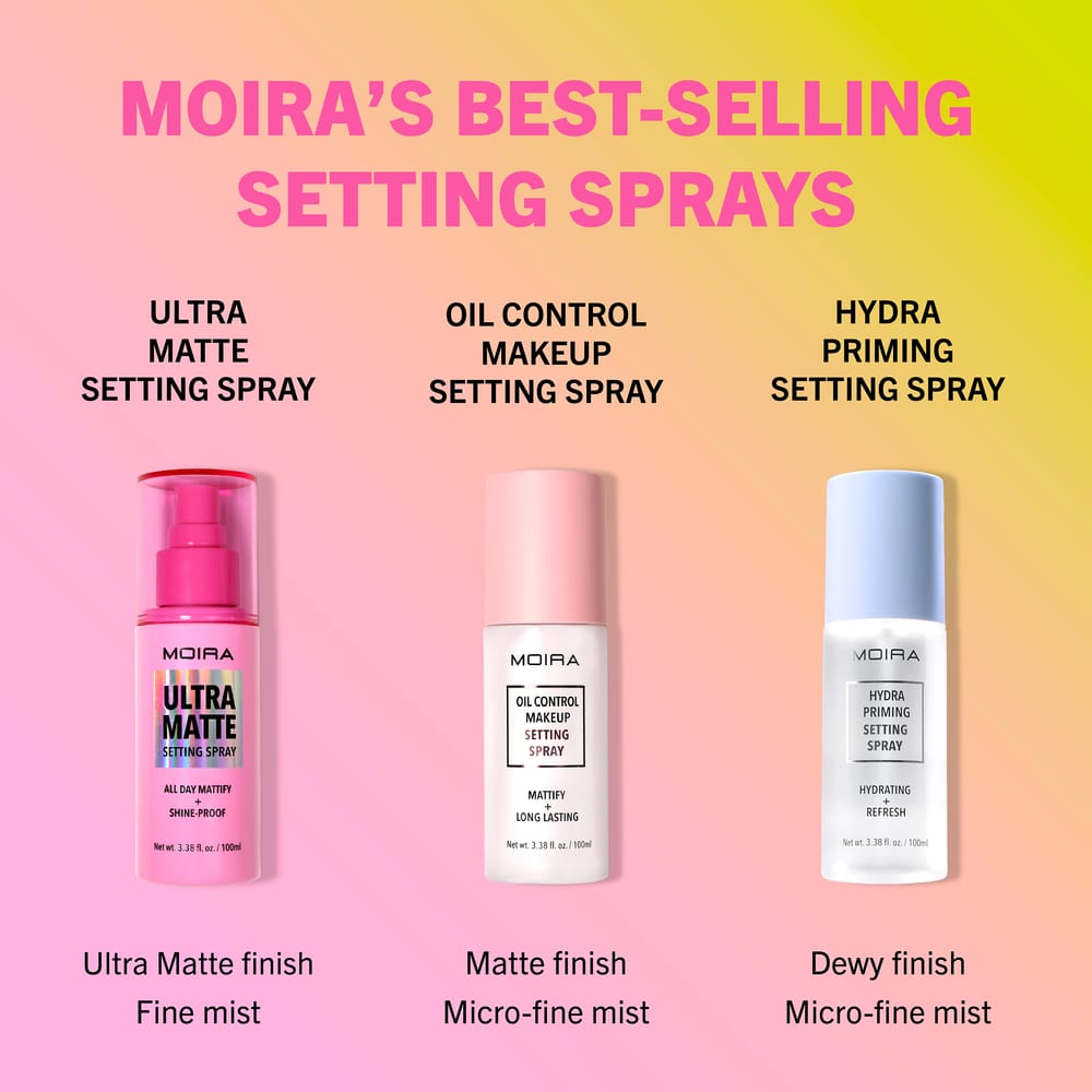 MOIRA Oil Control Makep Setting Spray w/ Display 18pcs Display + Tester