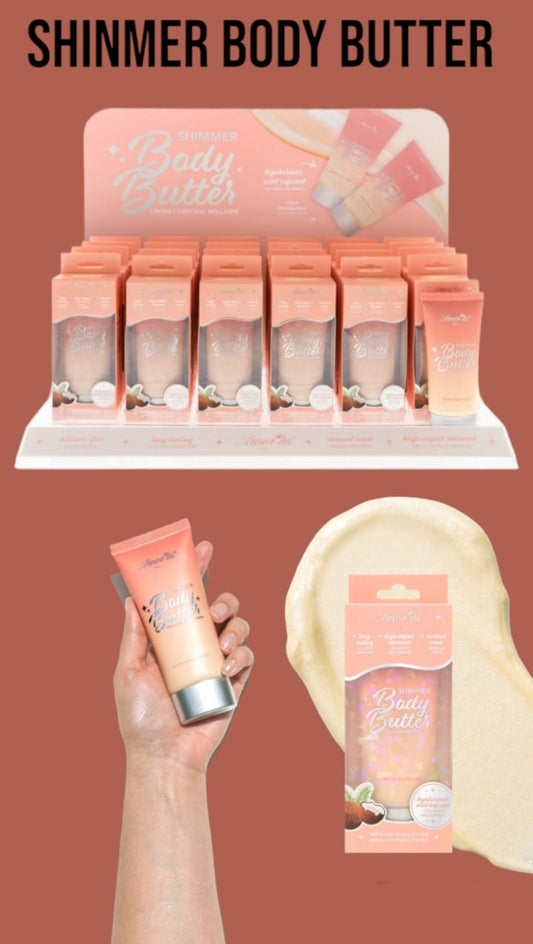 AMORUS - SHIMMER BODY BUTTER / 24PCS DISPLAY  + TESTER FREE