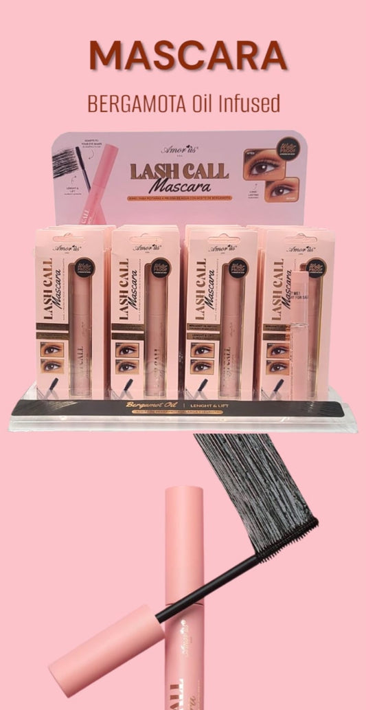 AMORUS Lash Call Mascara Bergamota Oil Infused/ 24pcs Display + Tester free