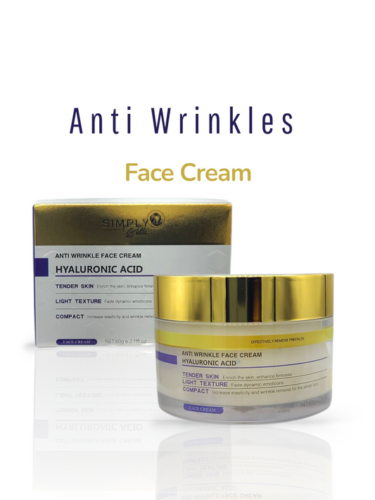 SIMPLY BELLA Hyaluronic Acid Face Cream - Anti Wrinkle 2.11oz