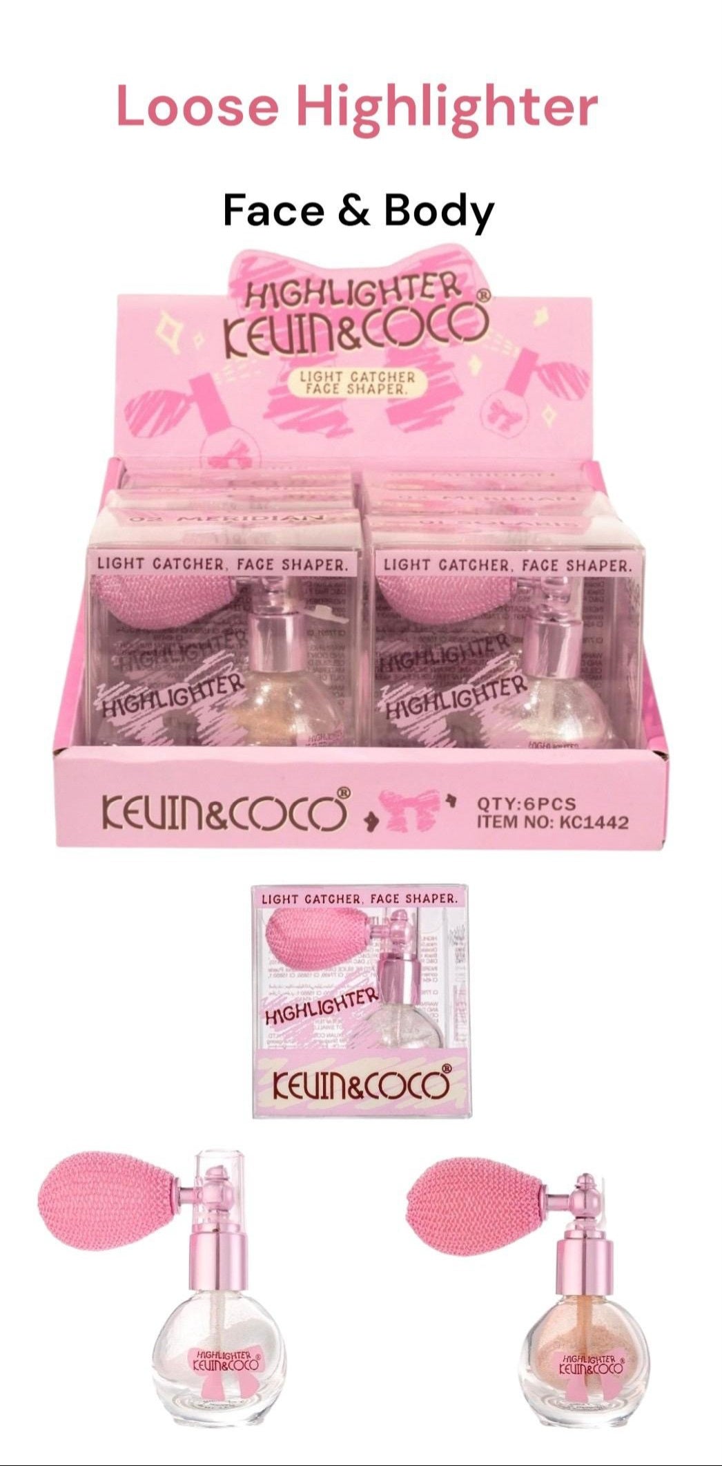 KEVIN&COCO Loose Highlighter / 6pcs Box