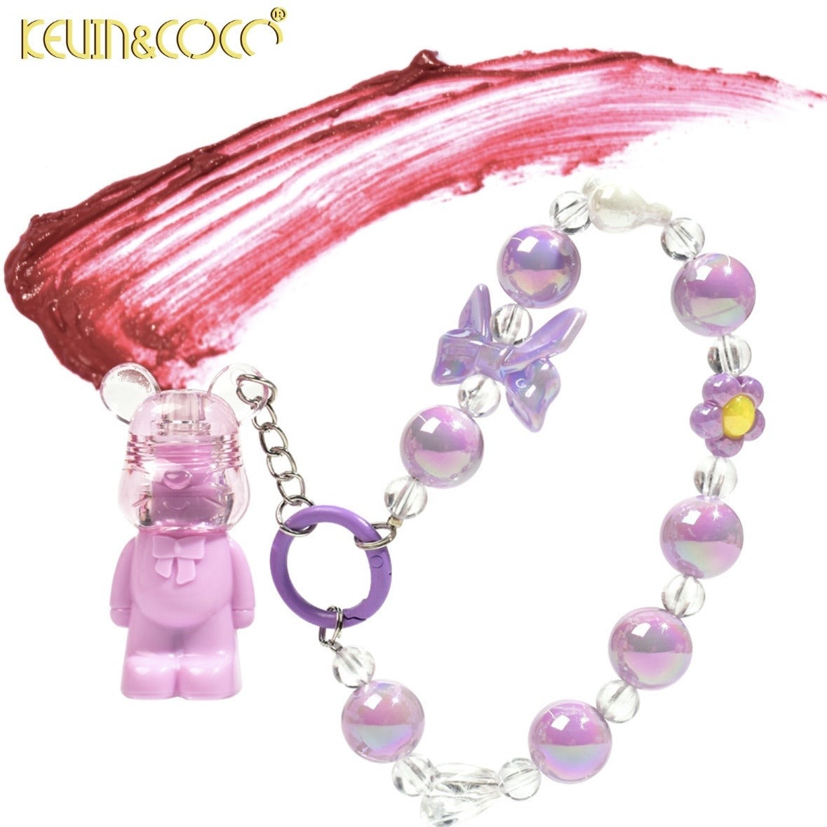 KEVIN&COCO Keychain labial mud - Red Shades / 12pcs Display