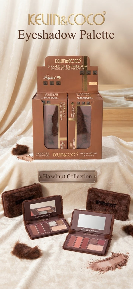 KEVIN&COCO Hazelnut collection Eyeshadow Palette / 12pcs Display