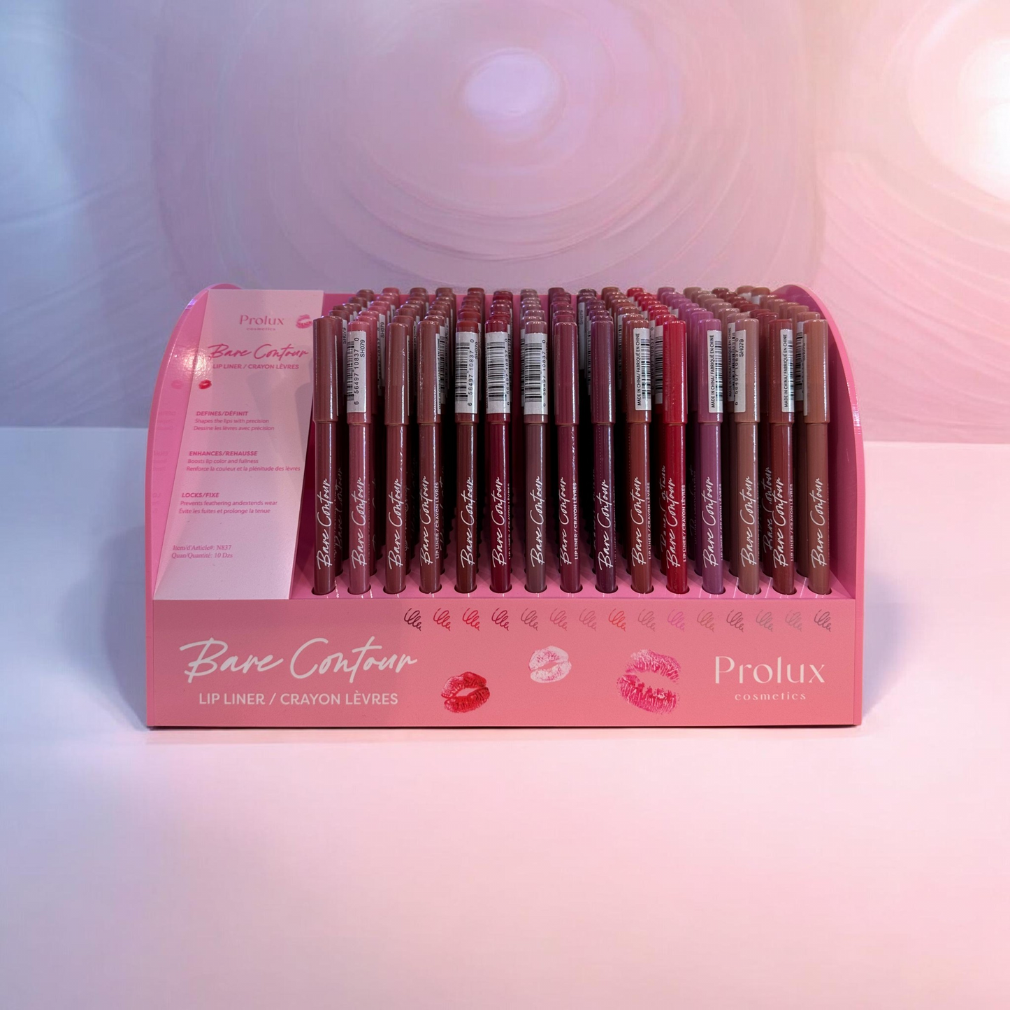 PROLUX Bare Contour Lip Liner w/Display 120pcs Display