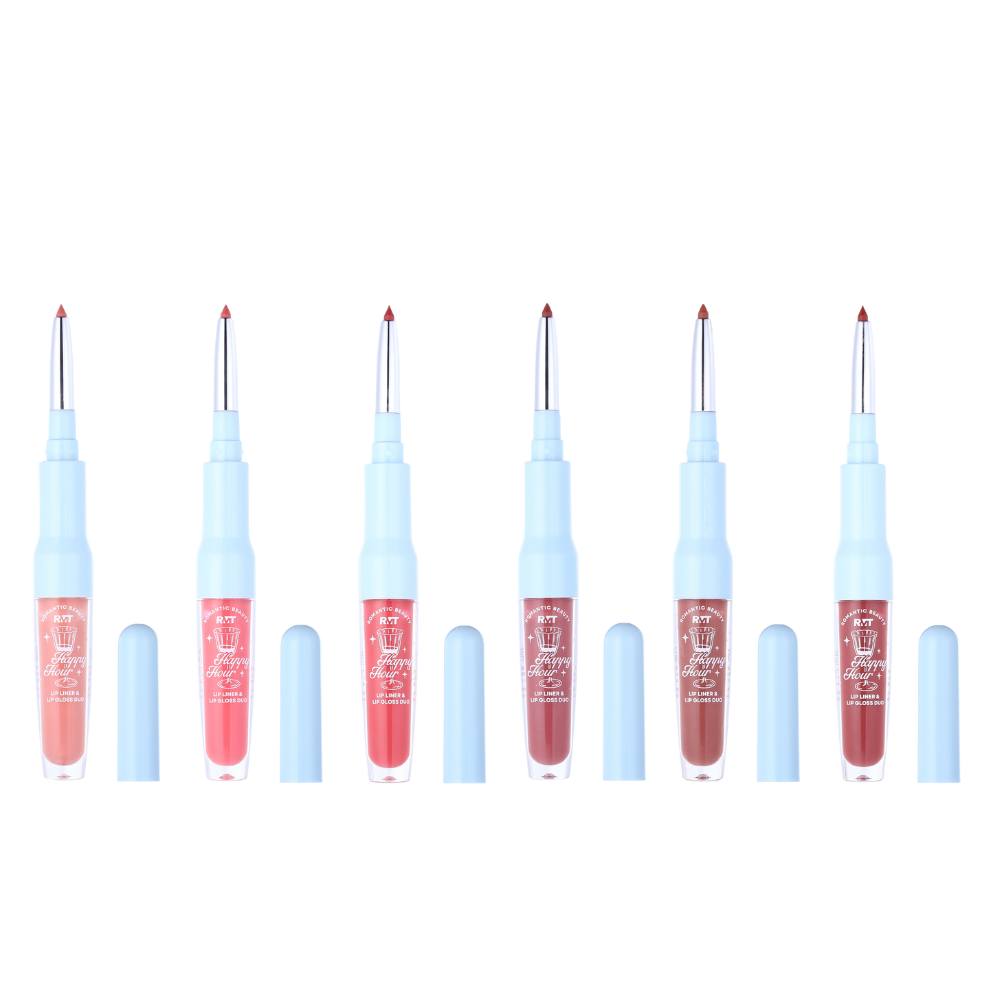 ROMANTIC BEAUTY Happy Hour LipLiner & LipGloss Dou / 24pcs Display