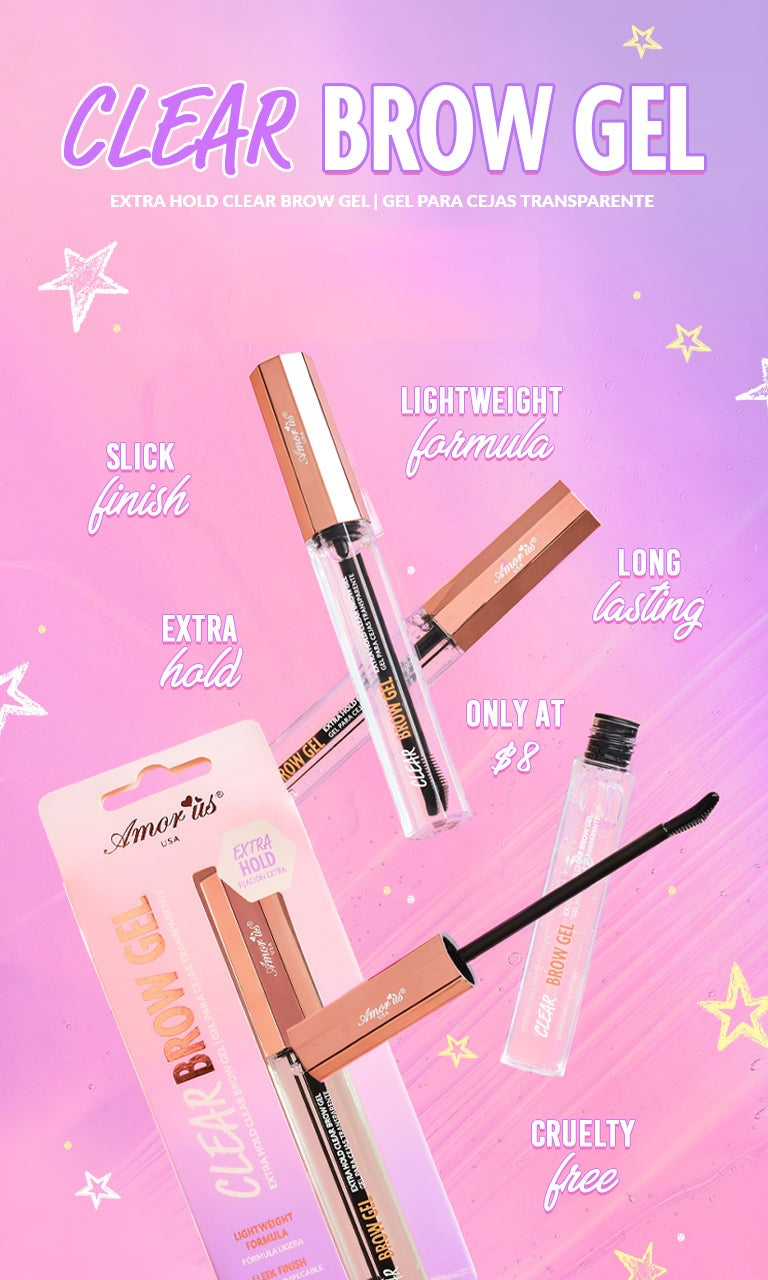 AMORUS Clear Brow Gel Extra Hold / 24pcs Display + Tester