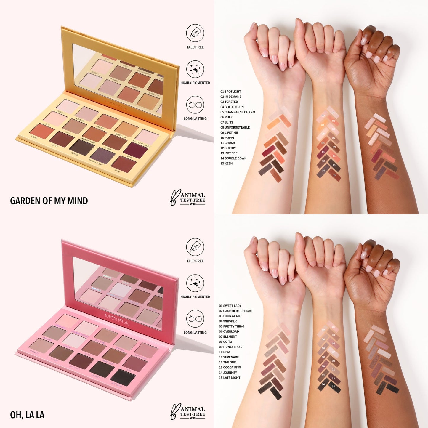 MOIRA  Garden of My Mind Eyeshadow Palette #BPP001N | 3pcs Box